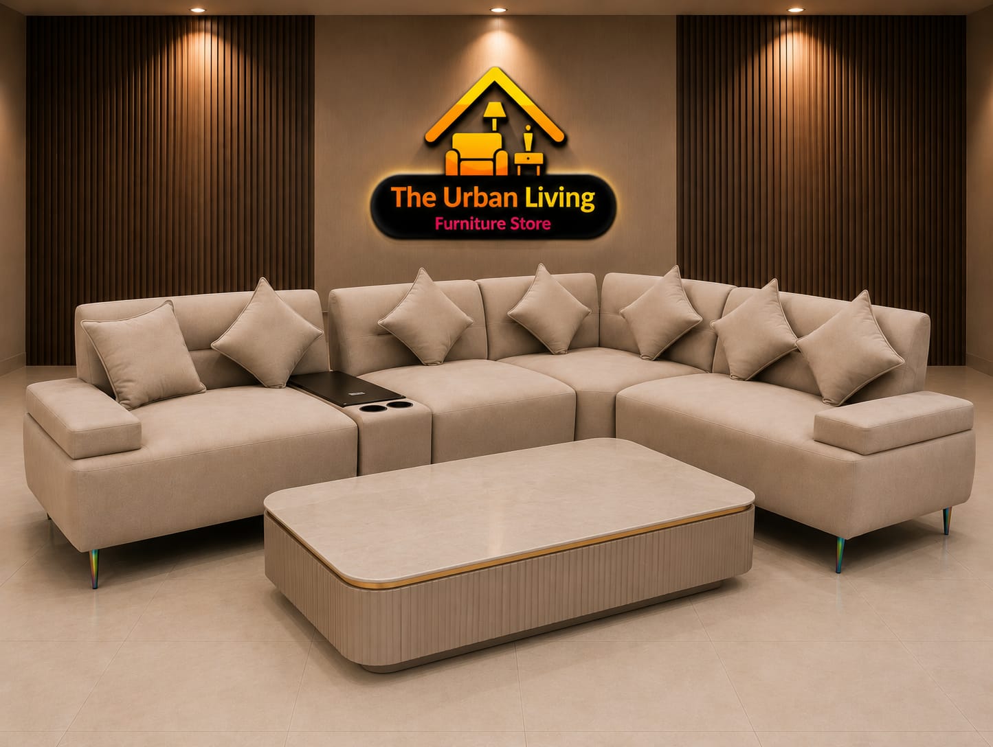Aurora Beige L-Sectional