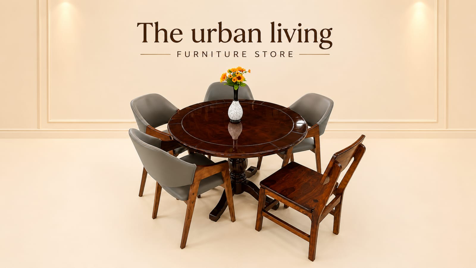 Round Sheesham Dining Set