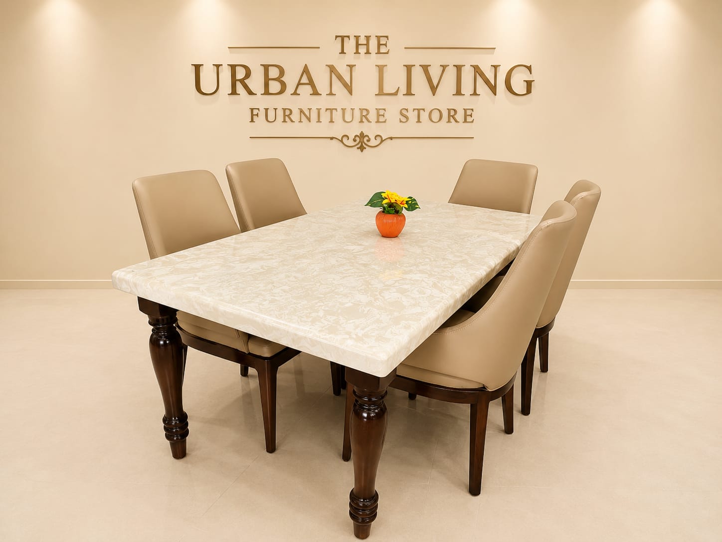 Onyx Marble Dining Table Set
